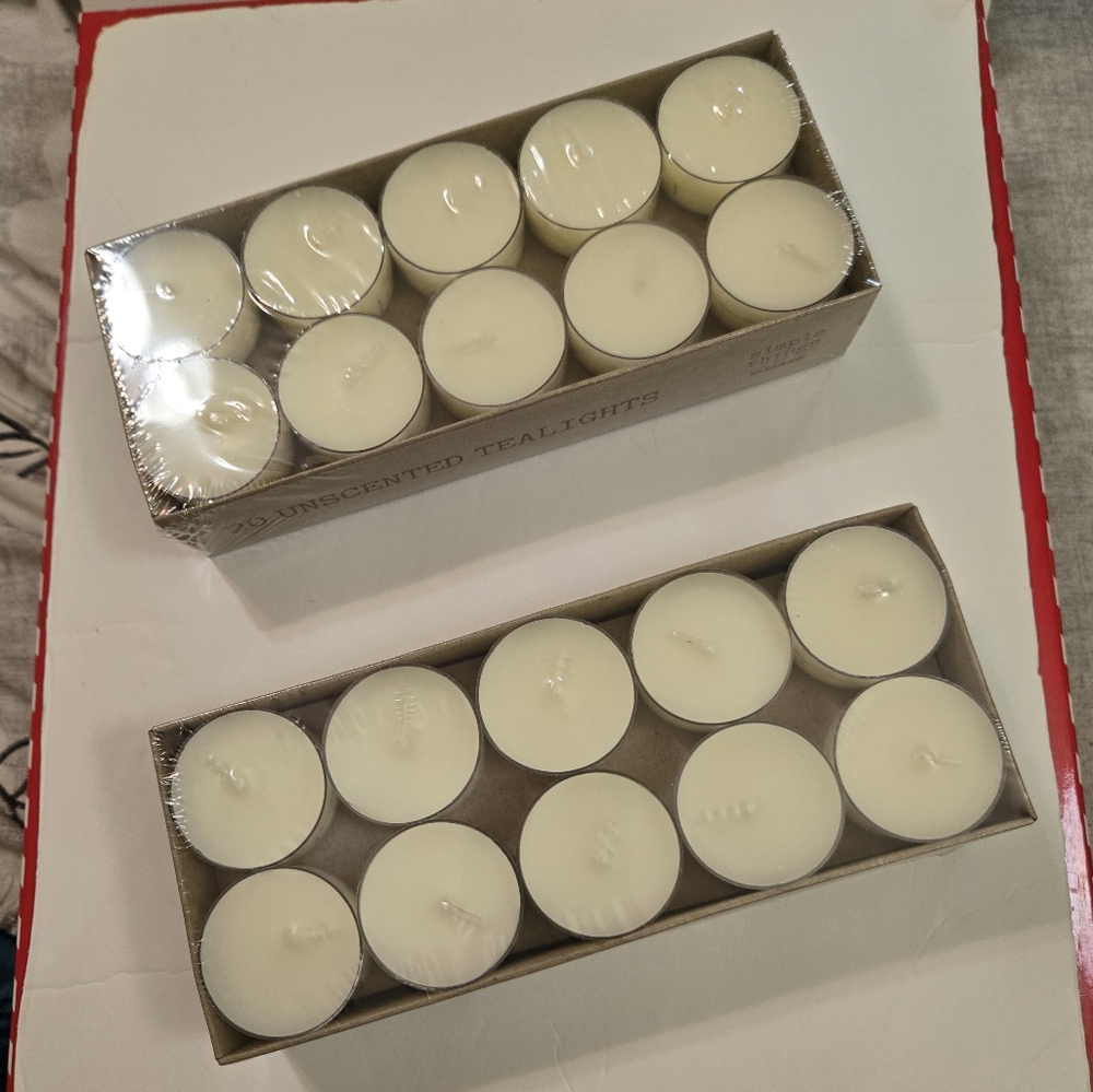 Kirklands Home Unscented Tea Light Candles 2 Boxes Of 20 - Picture 6 of 6